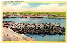 Postcard PANORAMIC SCENE Rockfort Massachusetts MA d/20 AU8968