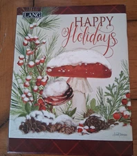 *New Christmas 18/pk Lang Christmas Cards" - Mushroom & Snow Scene