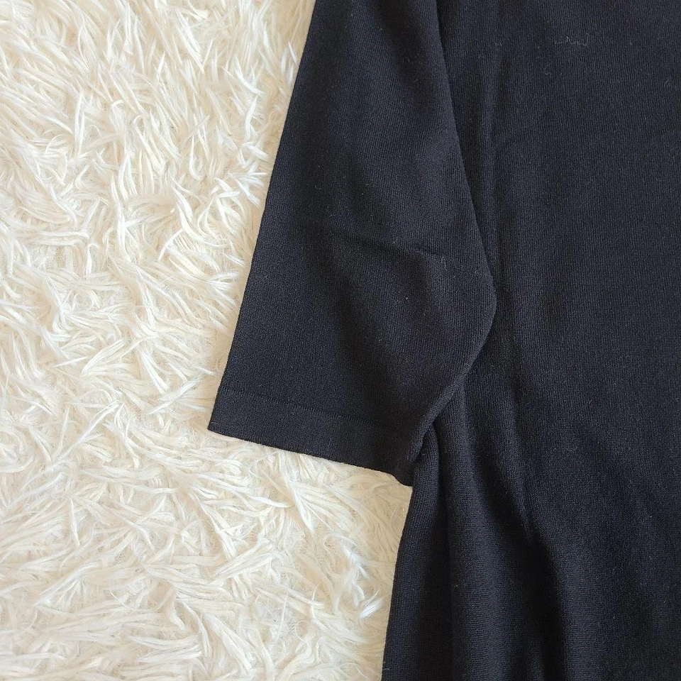 Vestido tejido equivalente BALENCIAGA L mezcla cachemir logotipo bordado Envío gratuito de Japón Foto 3 de 4