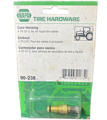 NAPA 90 238 TR CH3 Air Liquid Tire Valve Core Housing Fast Flow Tractor Ag Wheel