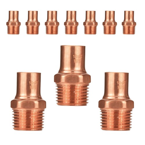 10 PCS 1/2 Inch C x MNPT Copper Female Adapter Fitting Sweat Solder Connect