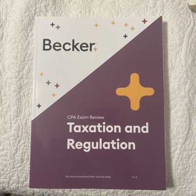 Becker CPA Exam Review Book Taxation and Regulation 2026 V1.4 REG | eBay