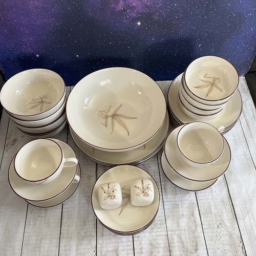 Vintage Winfield California Geschirr Set Rosa Passionsblume 32 Teller Schüsseln EUC - Bild 5 von 21