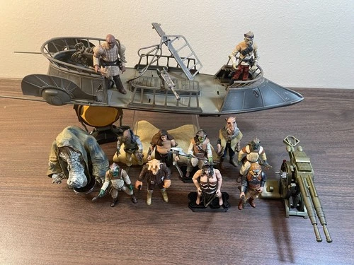 Star Wars The Vintage Collection Jabba's Tatooine Skiff Vehicle - Loose + Figs