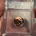 1936 ICG GENUINE ROSE GOLD PLATED BUFFALO NICKEL