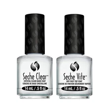 Seche Clear & Vite Nail Polish Base & Top Coat Duo - Fast Drying Finish
