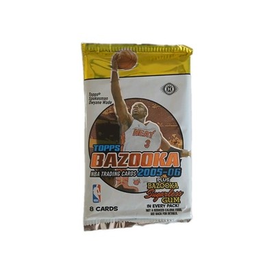 PACK 2005-06 TOPPS BAZOOKA Basketball (8 Karten) Suche nach AUTOGRAMM RELIC Lbj kobe