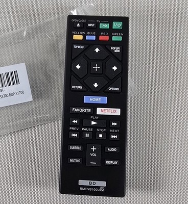 New Remote RMT-VB100U for Sony Blu-ray DVD Player, inv. #13024