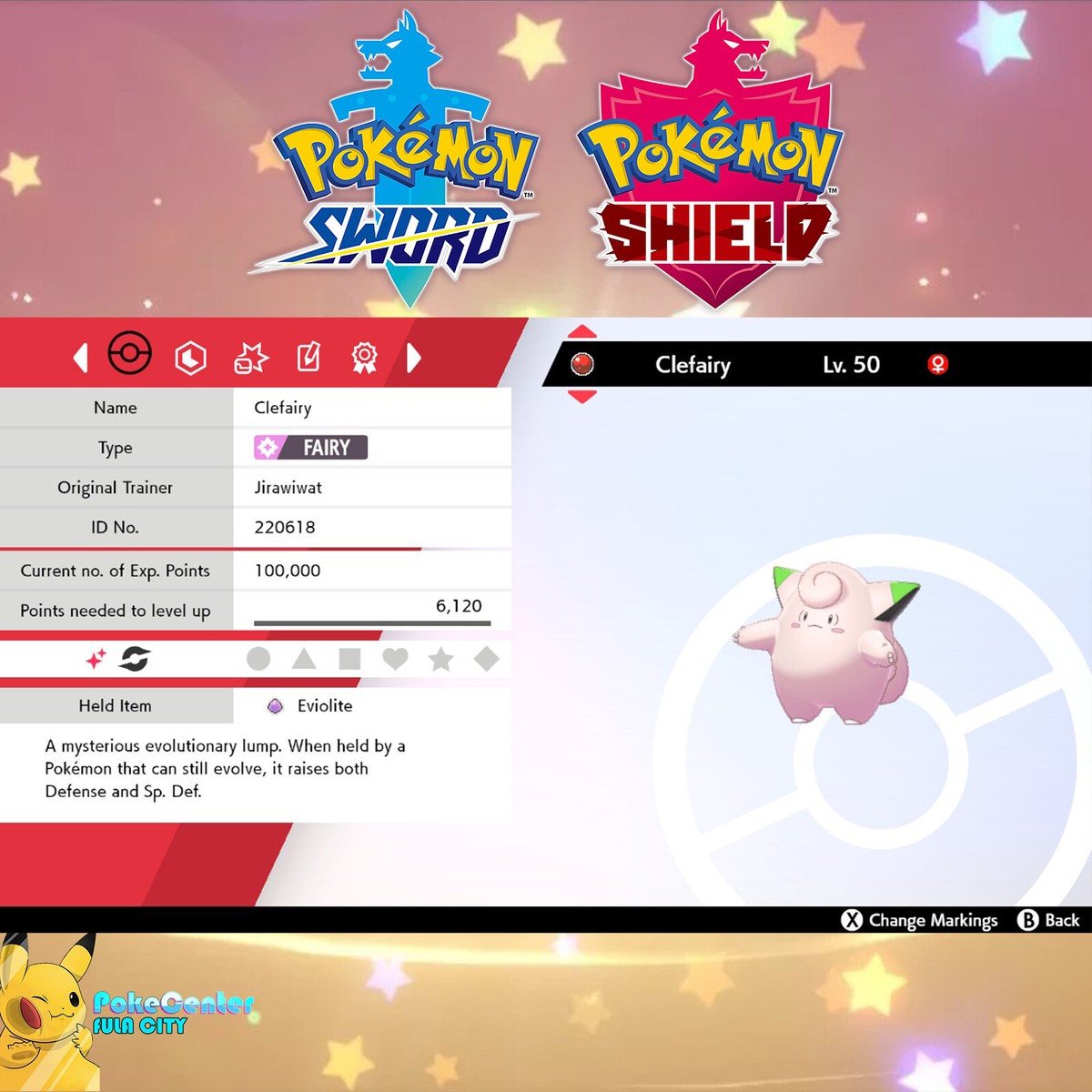 ✨ Shiny Clefairy 🔷Event Pokémon Singapore Championships 🔷 Sword
