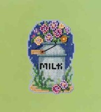 Mill Hill Beaded Spring Bouquet Cross Stitch Glass Bead Kit Milk Can
