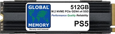512GB M.2 2280 Pcie Gen4 x4 Nvme SSD Mit Dram + Kühler Für PLAYSTATION 5 PS5