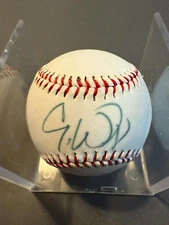 ERIC WEDGE CLEVLAND INDIANS GUARDIANS AUTO HAND SIGNED BASEBALL WITH CUBE CASE