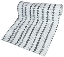 Vintage Ikat Kantha Quilt Blanket Indian Bedspread Coverlet Throw Art