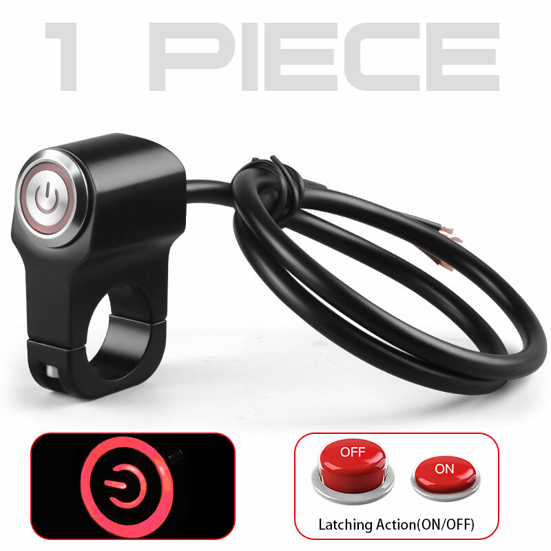 Motorcycle On Off Switch Button Handlebar Headlight Fog Spot Light LED ...
