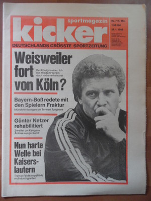 KICKER 7 - 24.1. 1980 * Weisweiler fort von Köln? Günter Netzer Peter Hermann