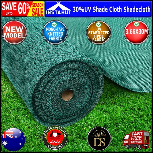 Instahut 3.66x30m Shade Cloth Shadecloth Sail Garden Mesh Roll Outdoor