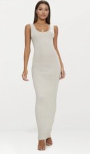 New Prettylittlething Stone Basic Maxi Dress size 10