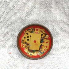 1940s Vintage Playing Cards Graphics Wall Decorative Litho Tin Plate T1106