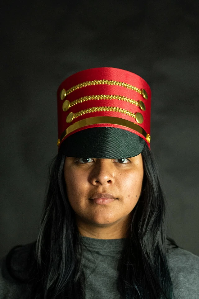 Ring Master Toy Soldier Drum Major Nutcracker Christmas Drummer Boy Costume Hat - Image 4 of 4