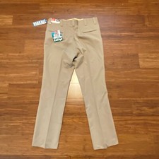 Mens NWT 1970s Double Knit Polyester Twill Pants Actual 37x41