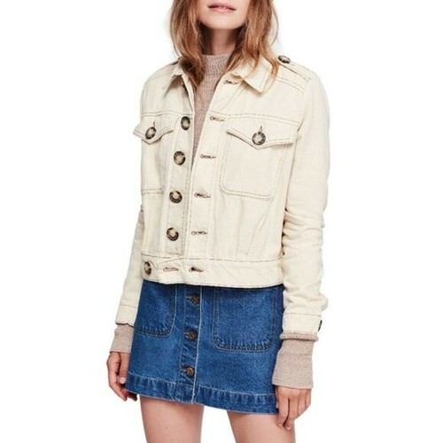 Free People Eisenhower Ivory Denim Jean 