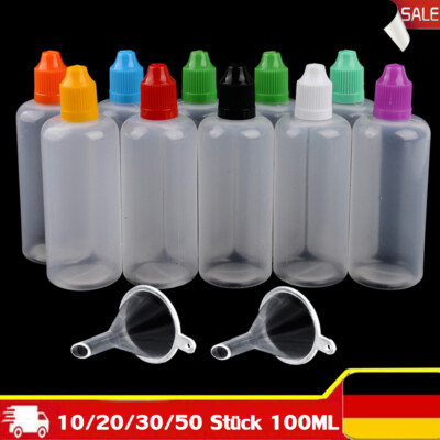 10/20/30/50 Stück 100ML Liquidflasche Leerflasche Dropper Bottle Tropfflaschen