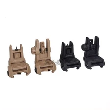 2025 Gen III Flip Up Sights Front & Rear Black Polymer 20mm Picatinny Mount