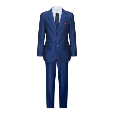 Paul Andrew Kingsley Boys 3 Piece Blue Wedding Suit