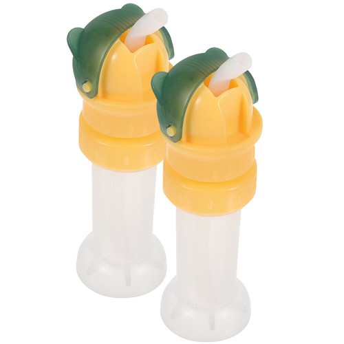 2pcs Getränk Sippy Cover Spill Proof Plastikwassergetränksflasche mit Stroh für - Bild 2 von 17