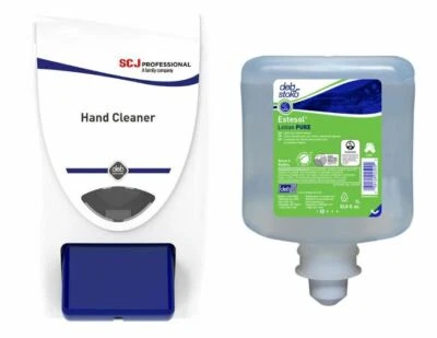 DEB SCJ Deb Estesol Lotion PURE Hand Wash Cartridge & Cleanse Light 1 Litre Dispenser