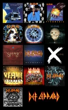 DEF LEPPARD album cover discography magnet (3" X 4.5") diamond star halos