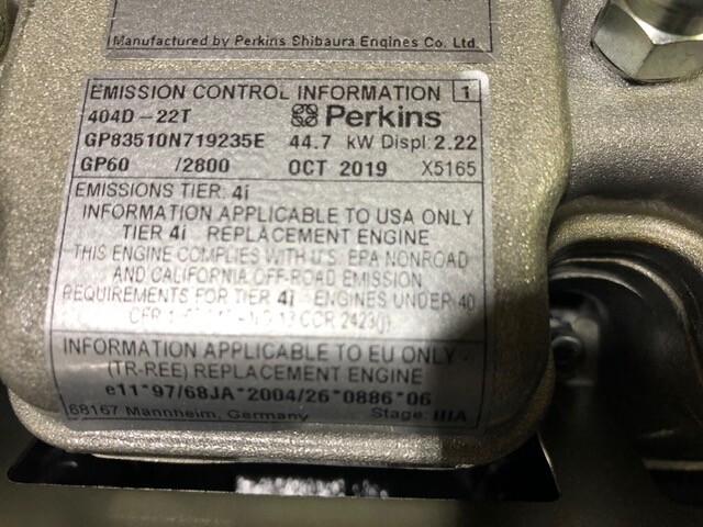 Perkins Diesel Engine 404C-22T Same As Cat 3024 TURBO used In Skid Steer