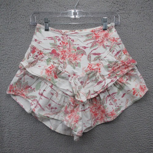 Minifalda Madre Floral Volantes Mujer 25 Blanco Rosa Verde EE. UU.