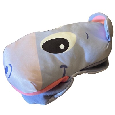 Little Tikes Hippo Head Plush Hand Puppet Purple Soft Toy