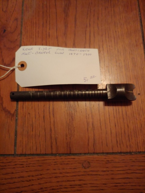 Antique Rear Sight for Hand Crank Multi-barrel Gun 1870-1900