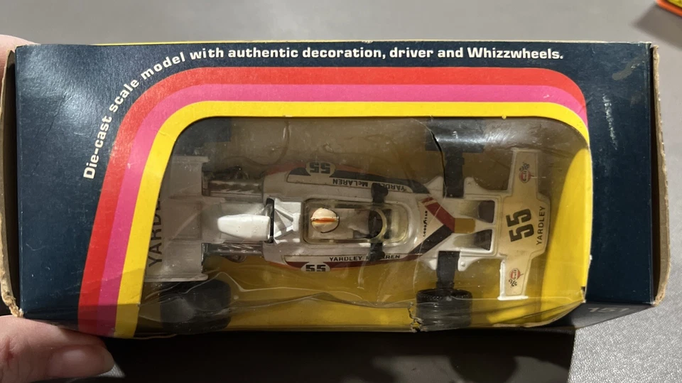 VTG 1973 Corgi 151 Yardley McLaren M19A Die Cast Racing Car with Box 1/36 Scale - Image 2 of 4