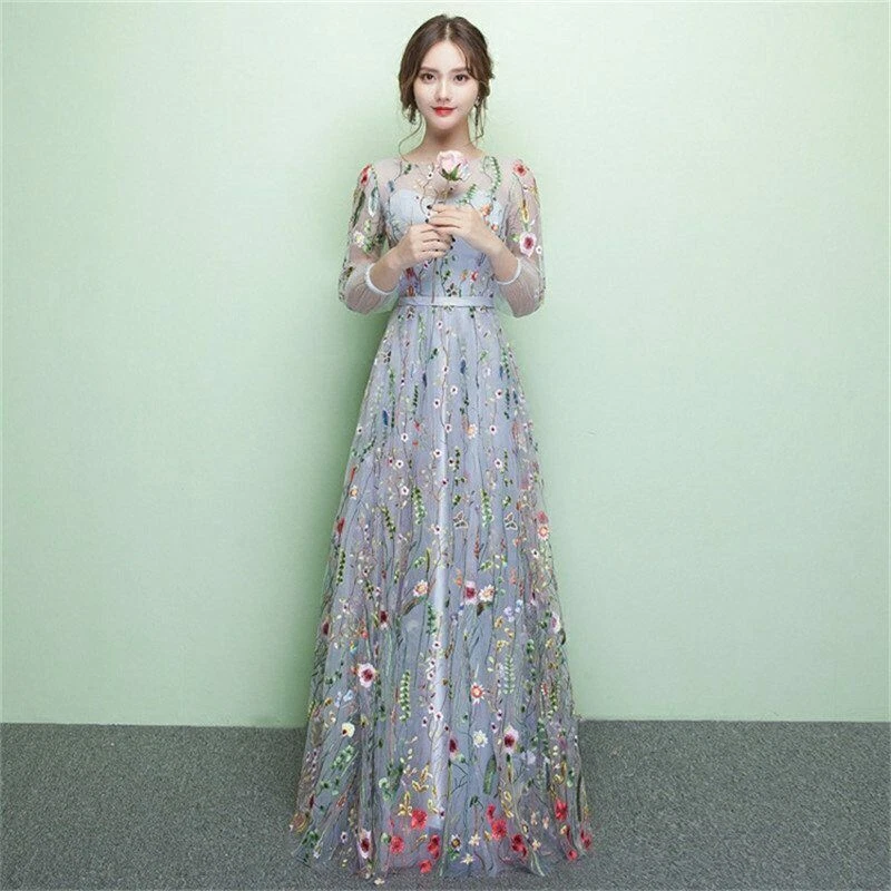 8 Colores 51" Bordado Vestido de Novia Tela de Encaje 0.5Y Floral Cordón Tela de Encaje Foto 2 de 4