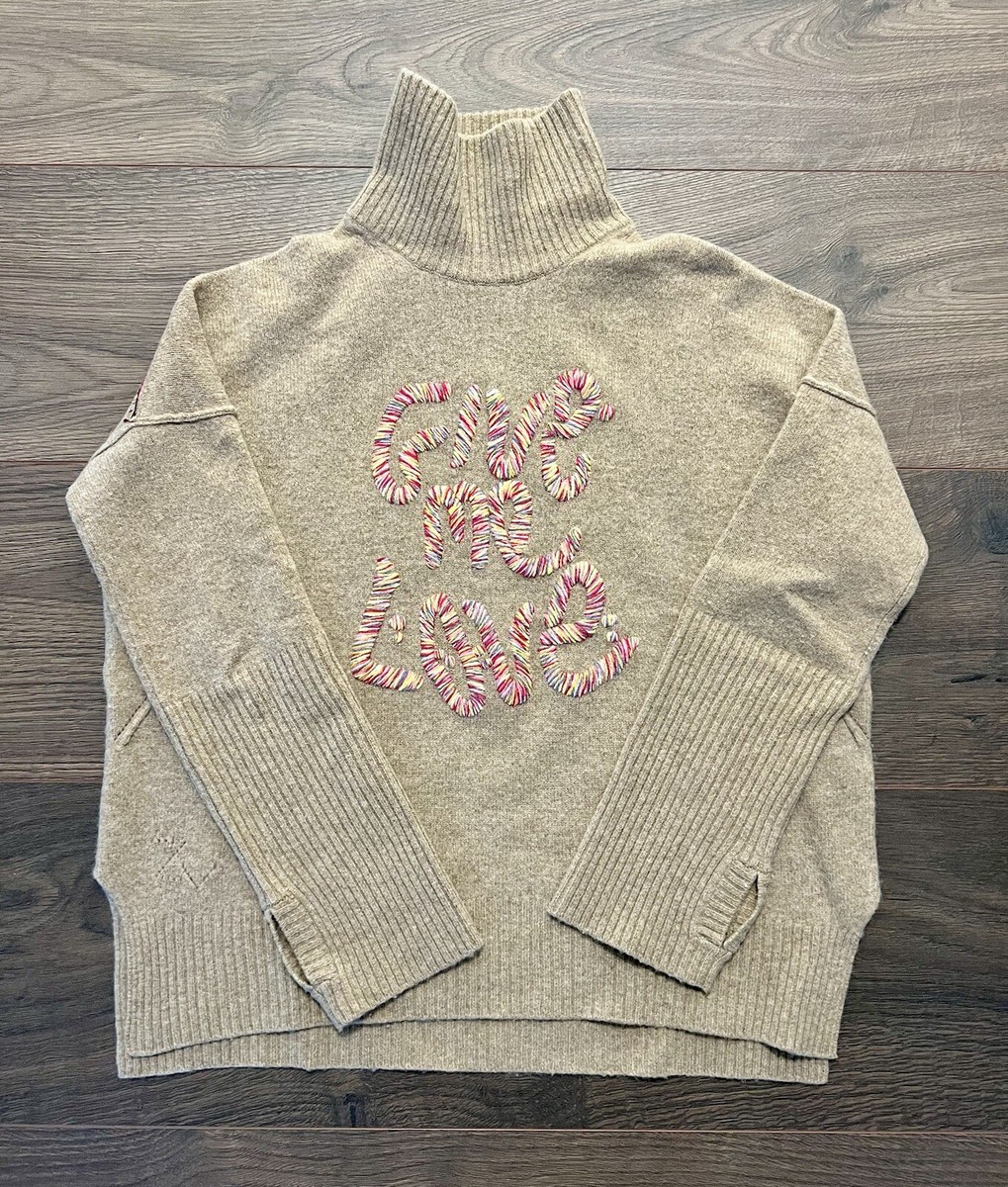 Zadig & Voltaire Give Me Love Jumper - Wool - Tan - Size XS | eBay