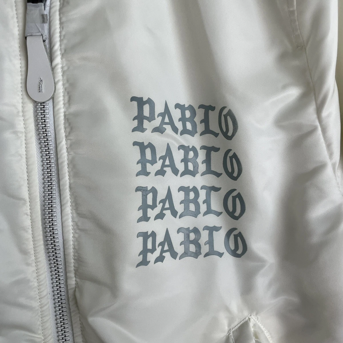 Yeezy Life of Pablo Los Angeles Alpha Industries Bomber Jacket Size XL Kanye