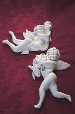 SANTA ANITA WARE CALIFORNIA ANGEL WALL PLAQUES: SET OF 2