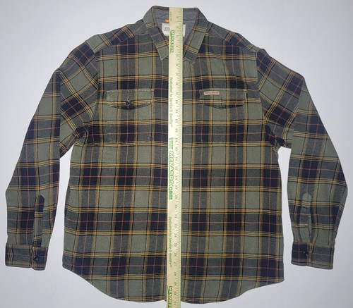 Camisa de franela manga larga a cuadros verde y amarillo Field and Stream para hombre talla XL - Imagen 13 de 13