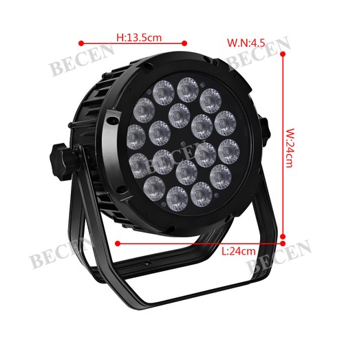 BECEN 18x18w rgbwa uv 6in1 Led Par Light Waterproof dmx Dj Stage Lights - Picture 3 of 7