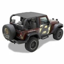 Bestop 52583-35 Bikini Top Safari Style Black Diamond For Jeep Wrangler JK NEW