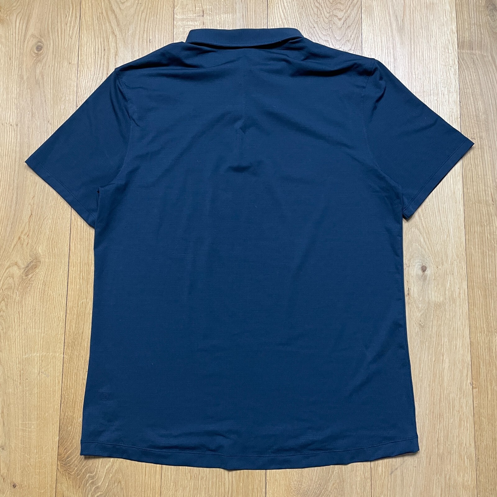 Lululemon Polo Shirt Mens XL Blue Short Sleeve Casual Collared Casual