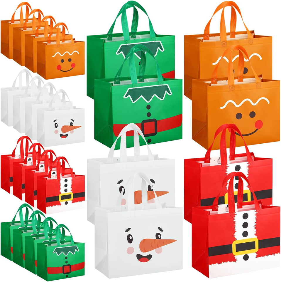 40 Pack Large Christmas Gift Bags 13 X 10 X 7 Inch Large Christmas Bags