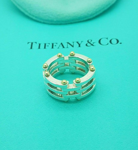 18K Gold Gate Link Gatelink Ring size 