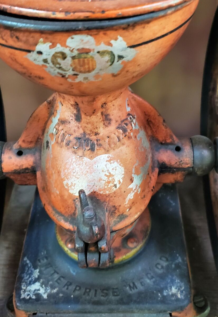 Enterprise No 3 Coffee Mill Grinder Original Paint Working Enterprise No 3 Coffee Mill Grinder Original Paint Working