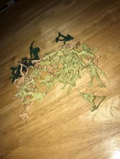 Lot of 34 Toy Soldiers.  Manufactured in China. Various colors plastic