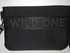 Wild One Dog Treat Pouch and Poop Bag Dispenser Black Crossbody Wear