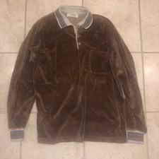 Vintage Lord Jeff Long Sleeve Made in USA 70s Button Collared Mens sz M